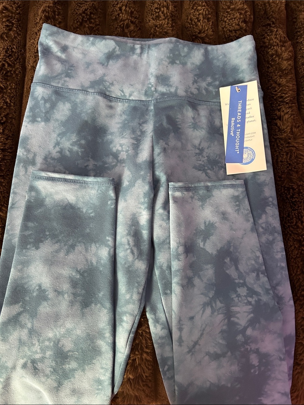 Threads 4 Thought Kids Blue Tie-Dye Leggings